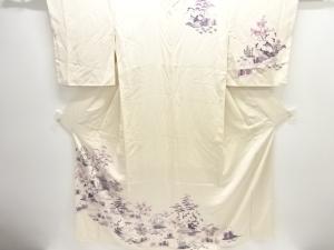 庭園模様一ツ紋訪問着